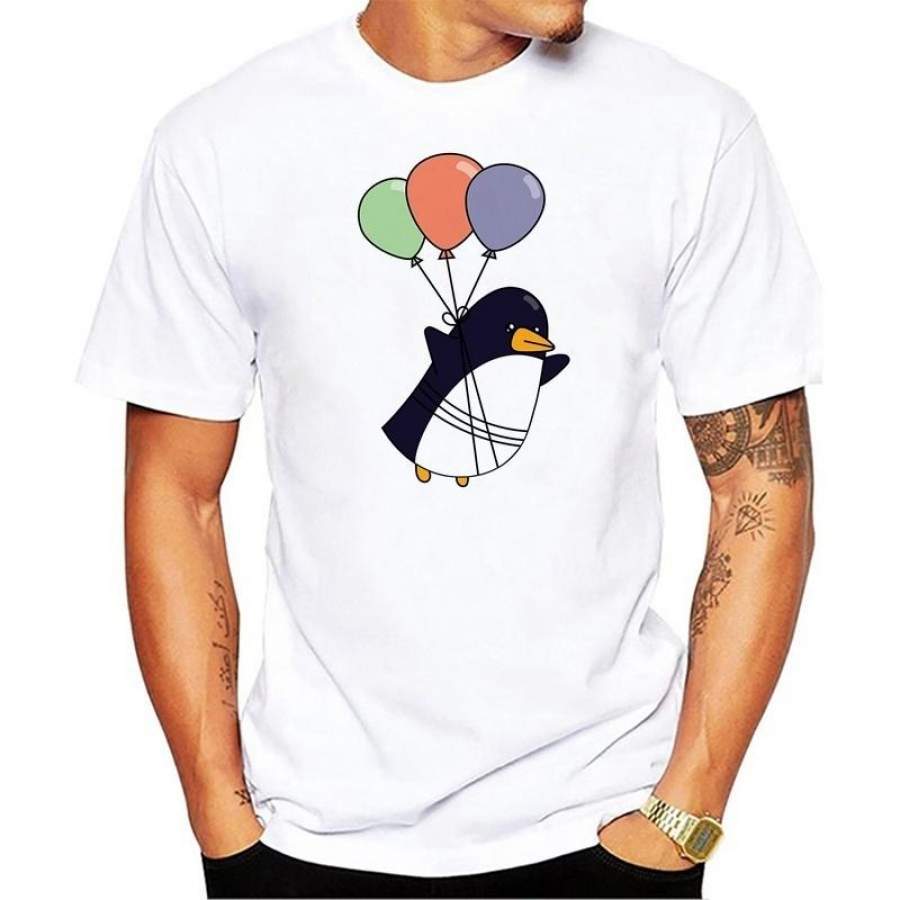 man Discount I believe I can fly T-Shirt Make your Own New Year Gifts Tops Flying Penguin tshirts