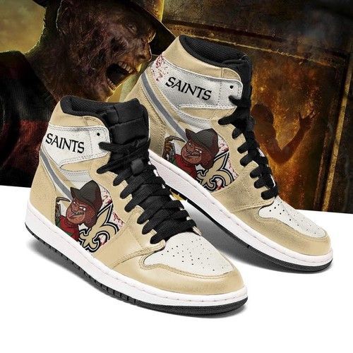 New Orleans Saints Horror Jordan Sneakers For Fan High Top Shoes Jordan Sneaker Air Jordan High Sneakers Sport Sneakers