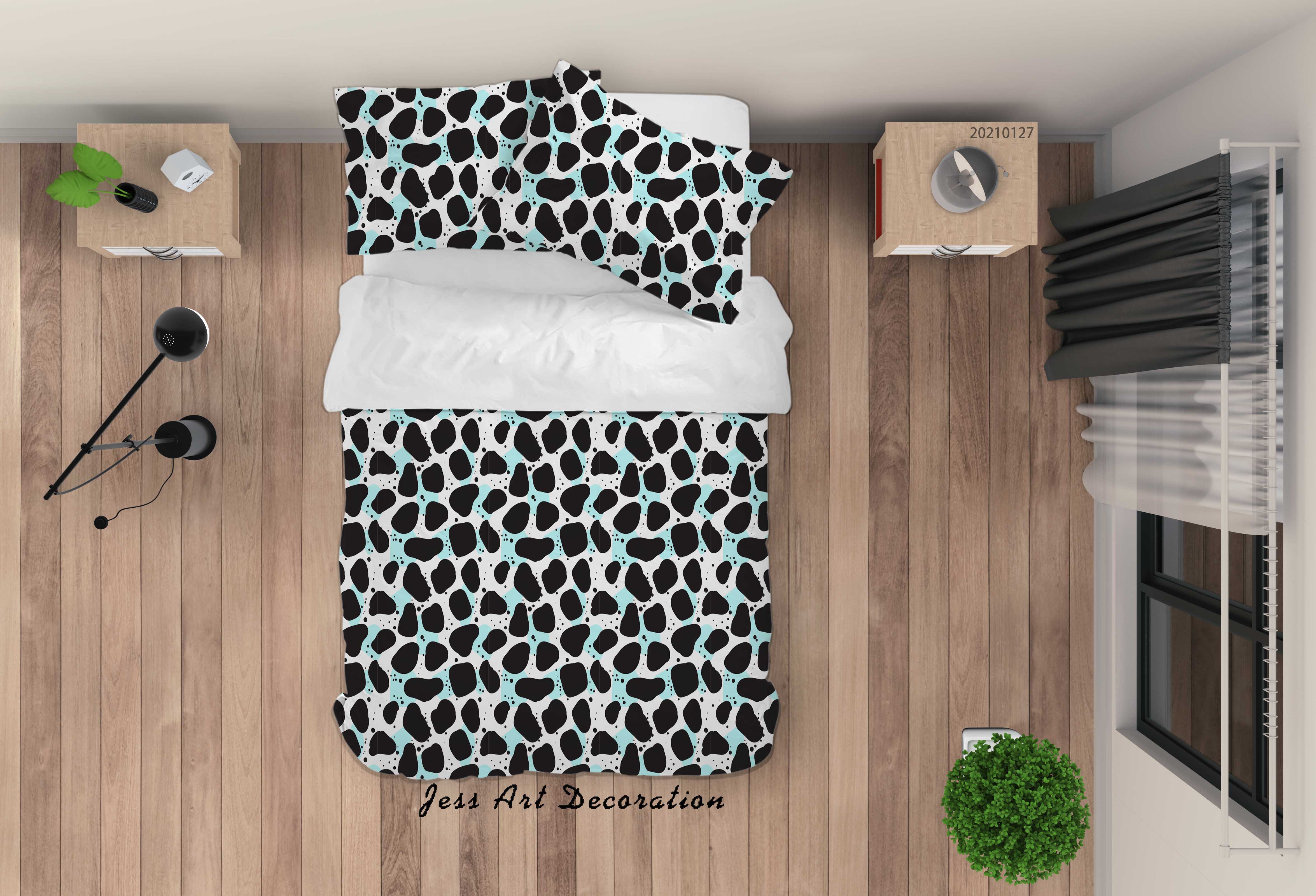 3D Hand Drawn Animal Print Quilt Cover Set Bedding Set Duvet Cover Pillowcases 166