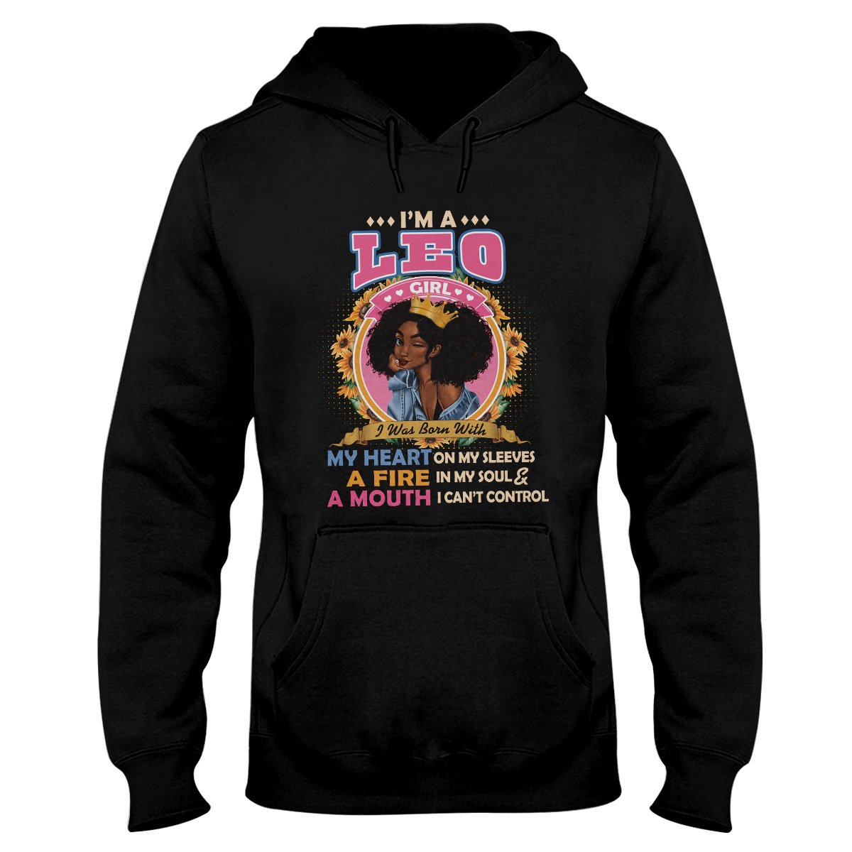 Black Queen Im A Leo Girl Ez13 1609 Hoodie