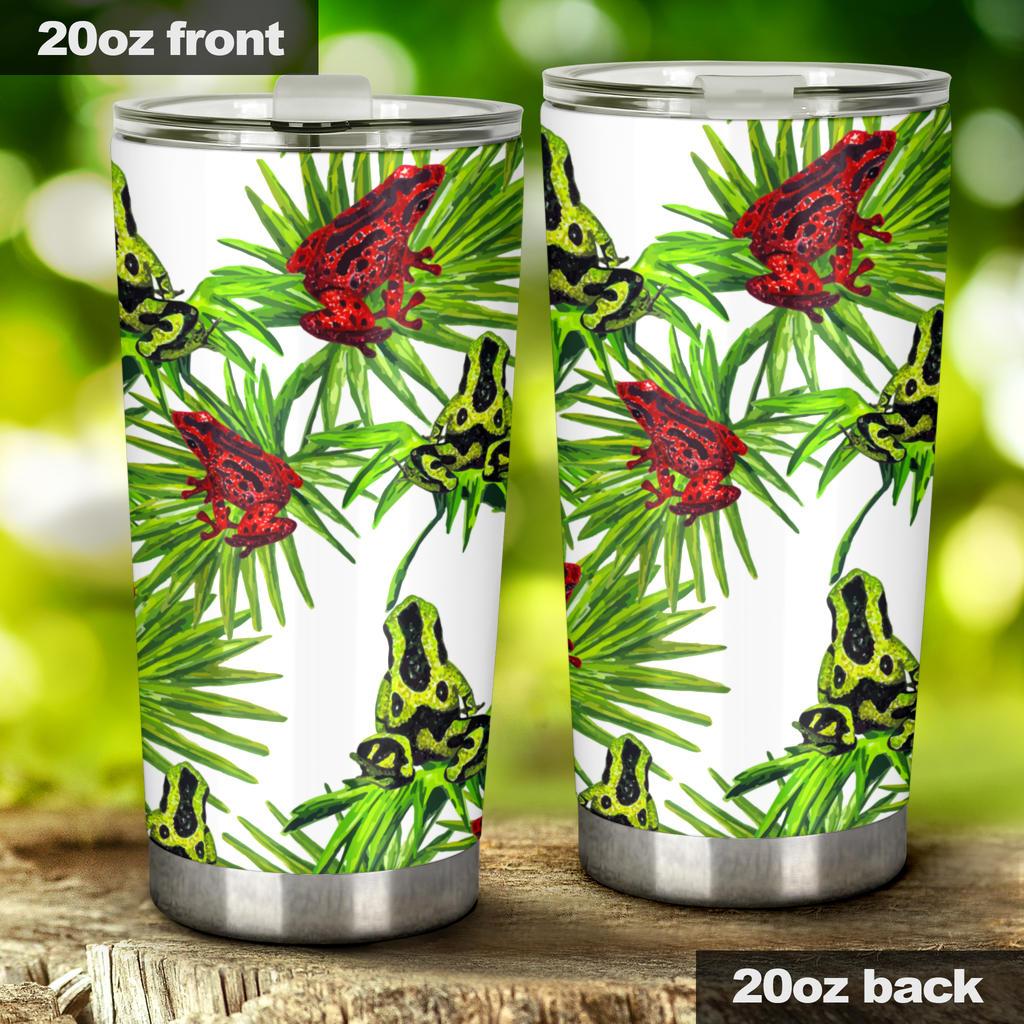 Green Red Frog Pattern Tumbler