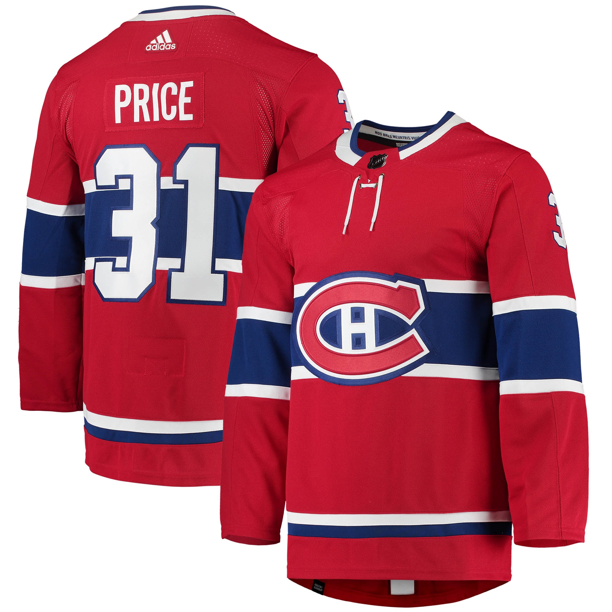 Carey Price Montreal Canadiens Home Primegreen Authentic Player Jersey – Red