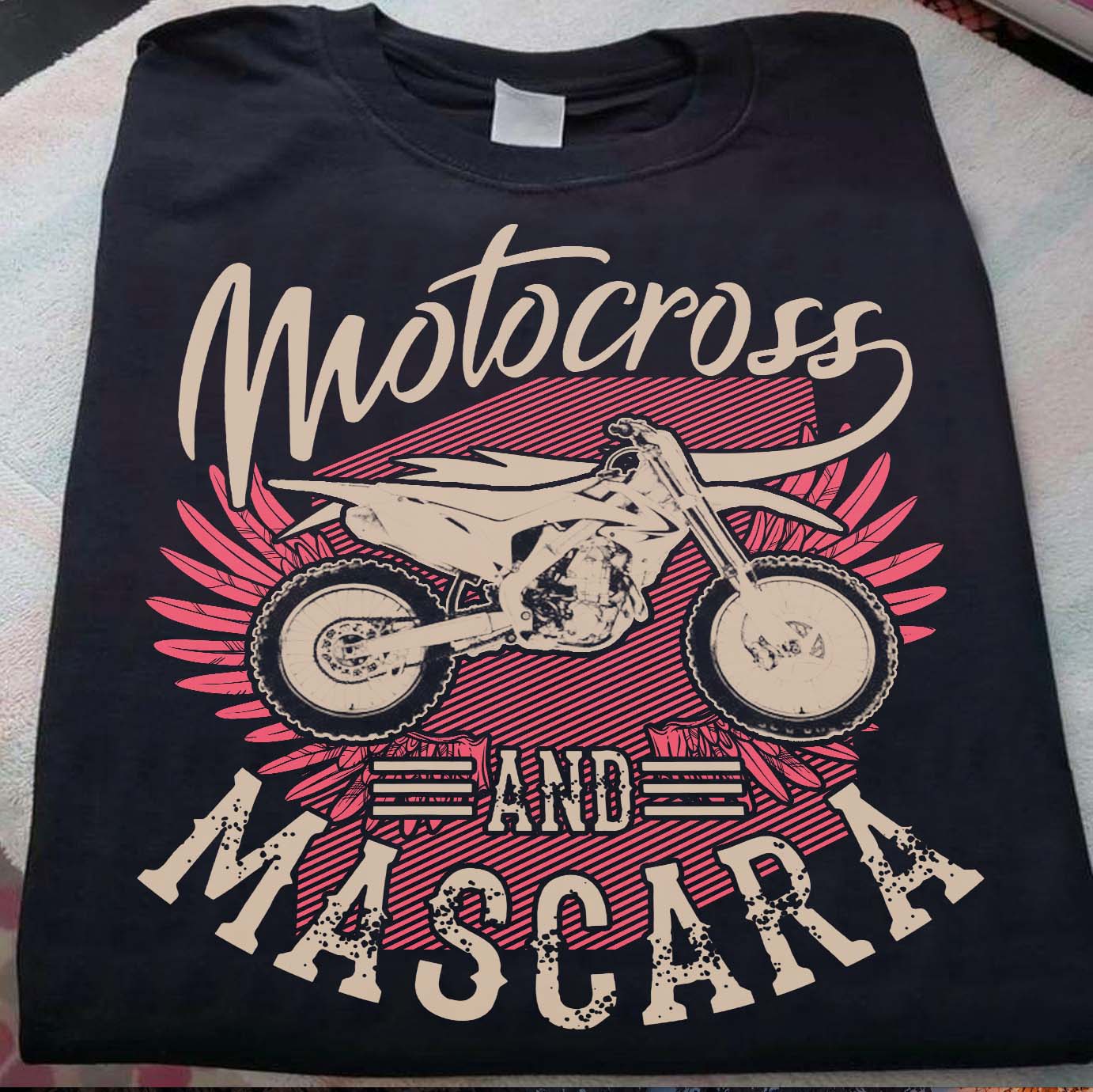 Motocross And Mascara Biker Girl Gift Standard/Premium T-Shirt