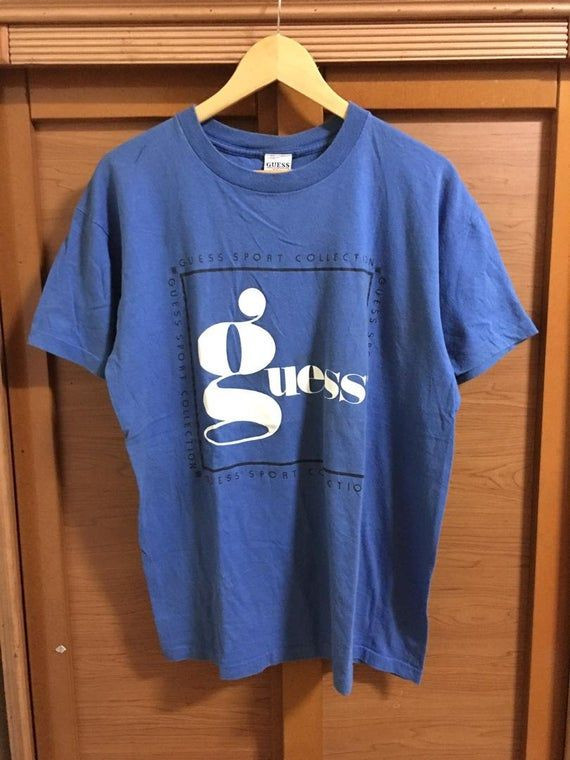 Vintage 90S Guess Big Logo Shirt Size Us Shirt