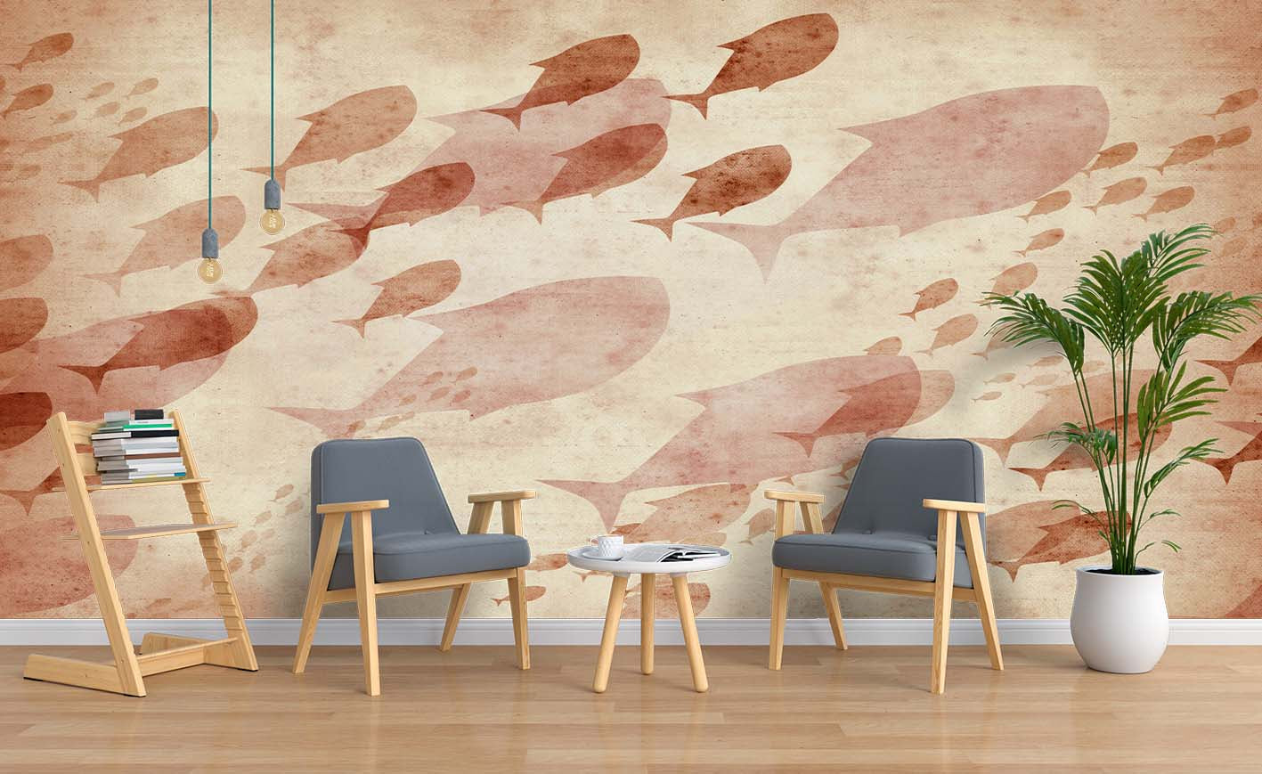 3D Shark Whale Fish Wall Mural Wallpaper Sf142