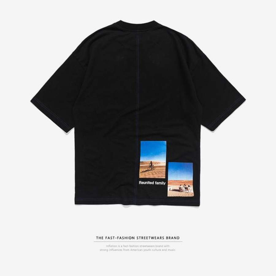 Spring Summer New Top Tee Photos Printing o-neck Men’s Cotton Short Sleeve Fashion T-shirt