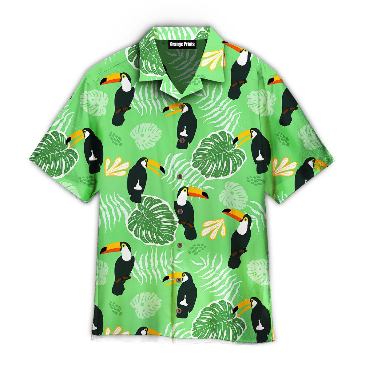 Birds Tropical Exotic With Palm Leaves Pattern Hawaii Shirt For Men Women Ha52874