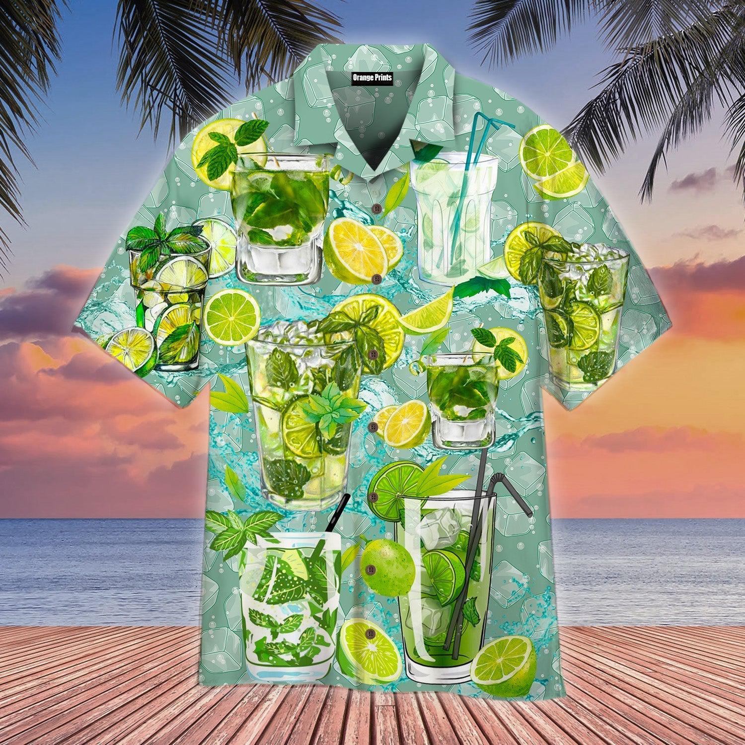 Amazing Mojito Green White Hawaii Shirt For Men Women Ha76107