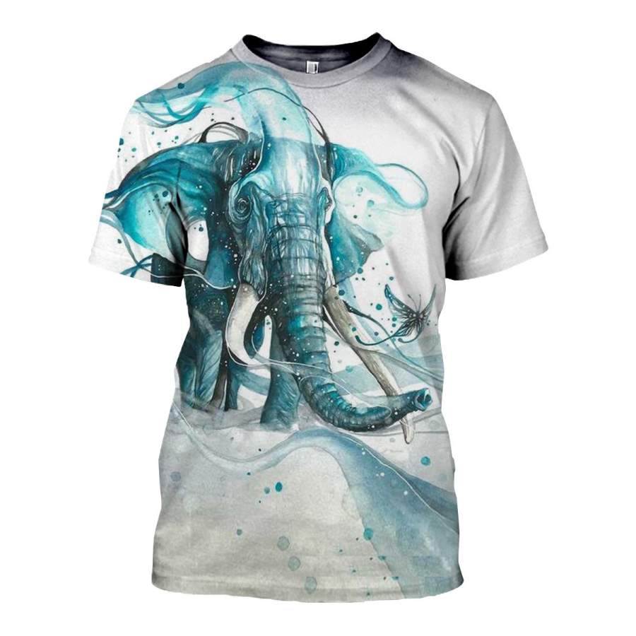 3D All Over Printed elephant T Shirt Hoodie 15127