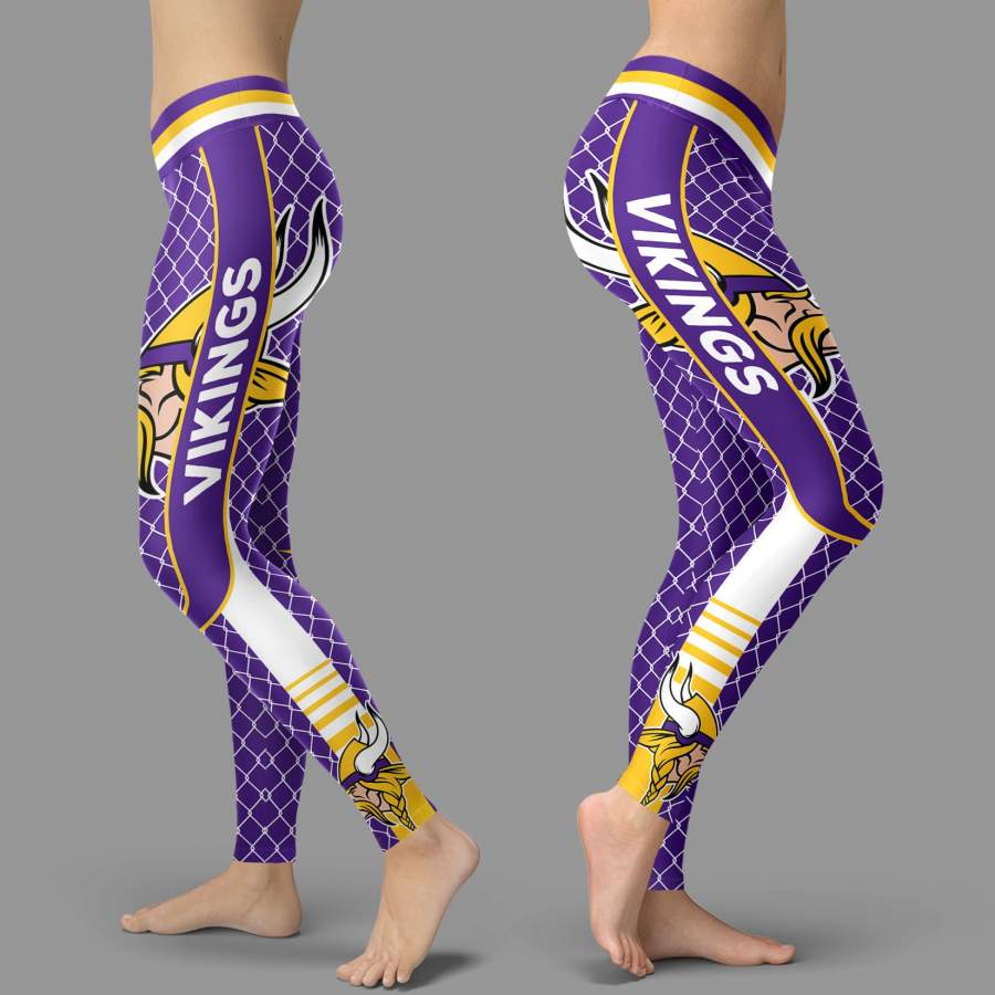 Single Small Line Circle Stylish Fashion Minnesota Vikings Leggings