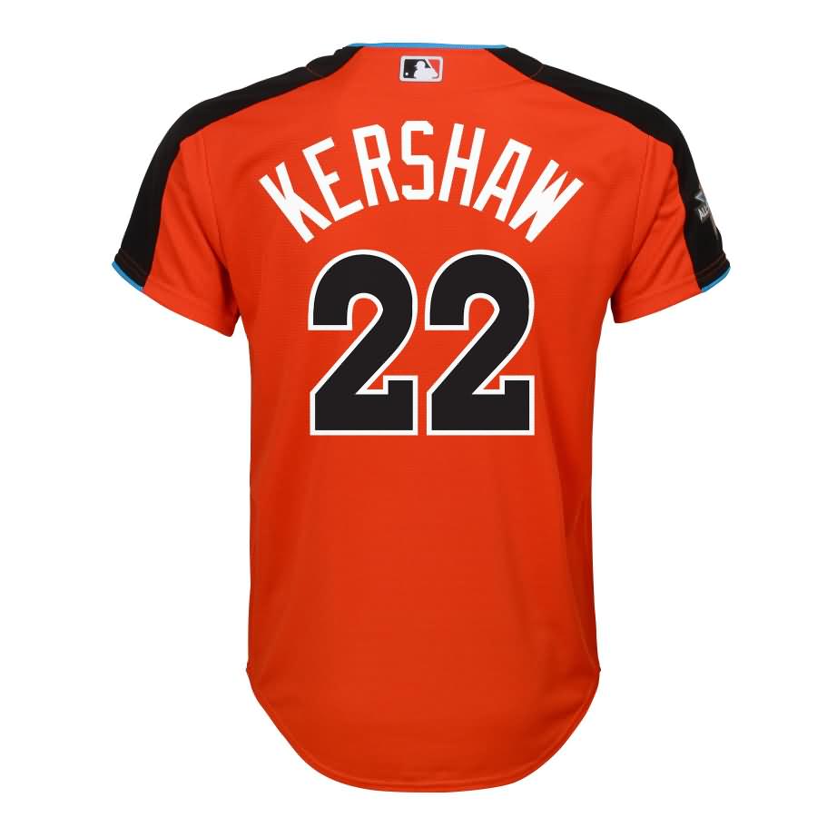 Clayton Kershaw National League Majestic Youth 2017 MLB All-star Game Home Run Derby Jersey – Orange