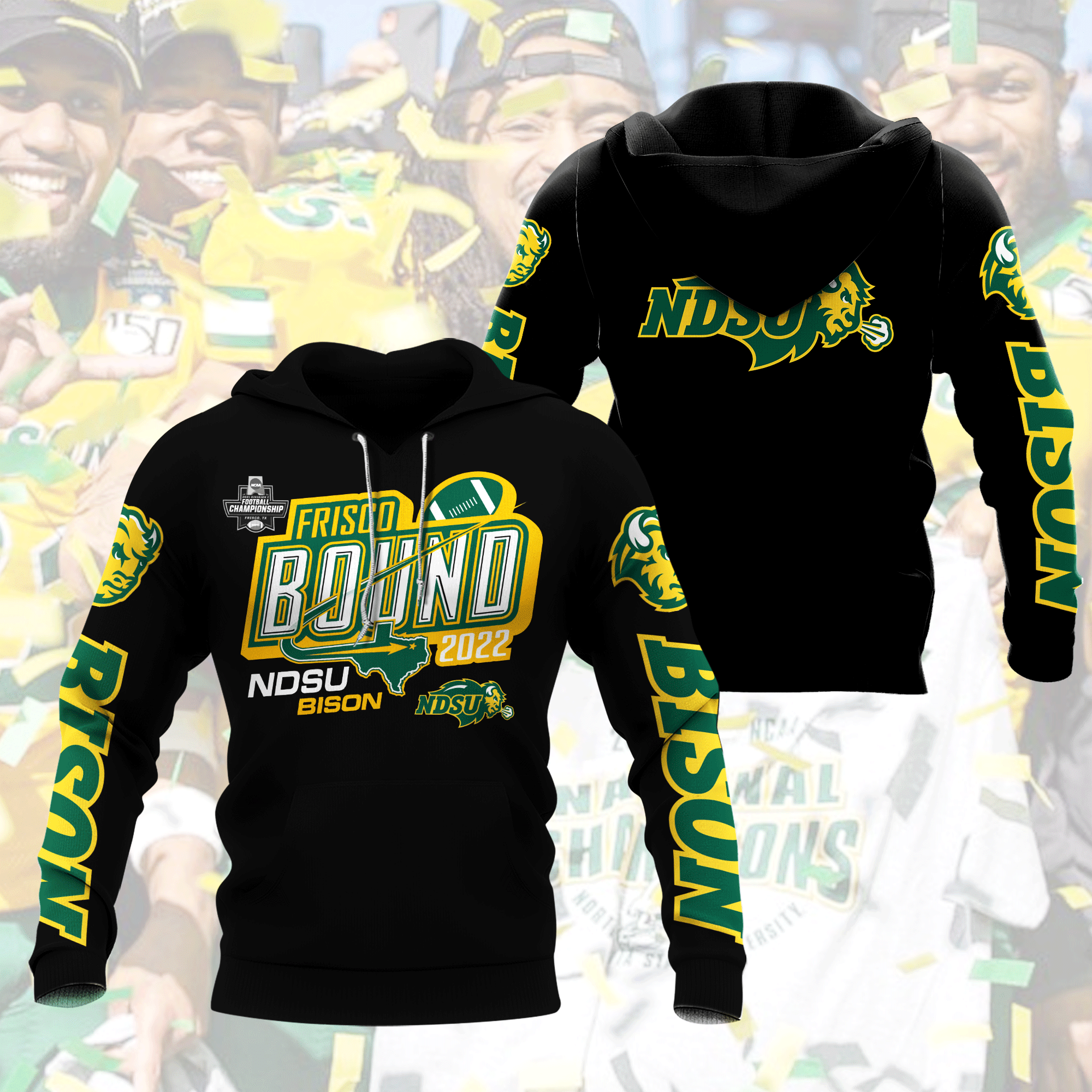 3D All Over Printed North Dakota State Bison Shirt