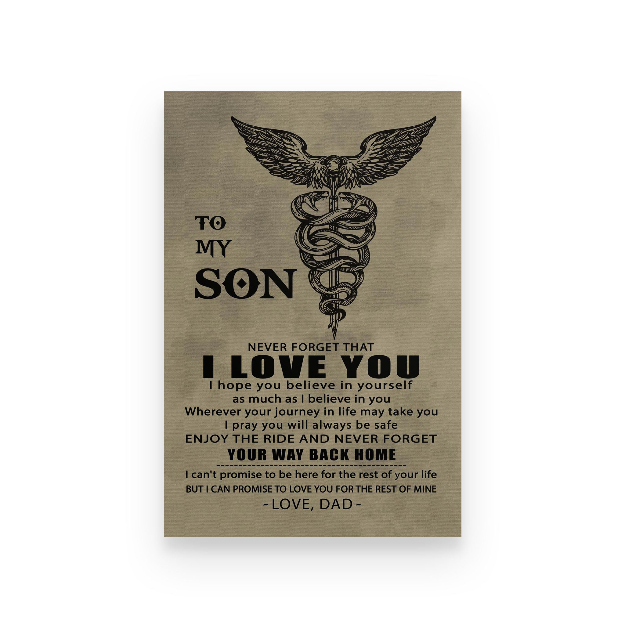 nurse poster dad to son never forget that i love you