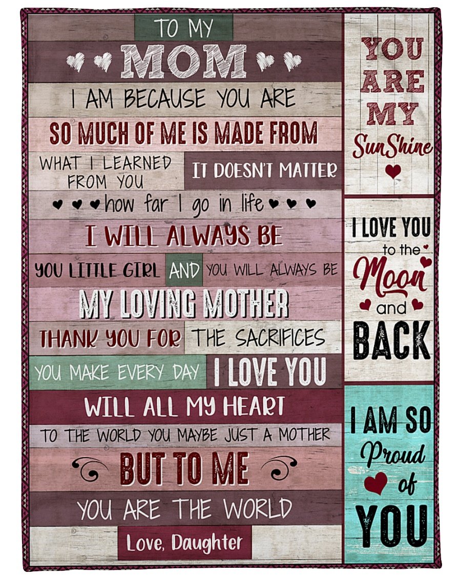 Thanks Sacrifices U Make Every Day Fleece Blanket – Quilt Blanket, Mother’S Day Gift From Daughter To Mom, Meaningful Mother’S Day Gift, Home Decor Bedding Couch Sofa Soft And Comfy Cozy