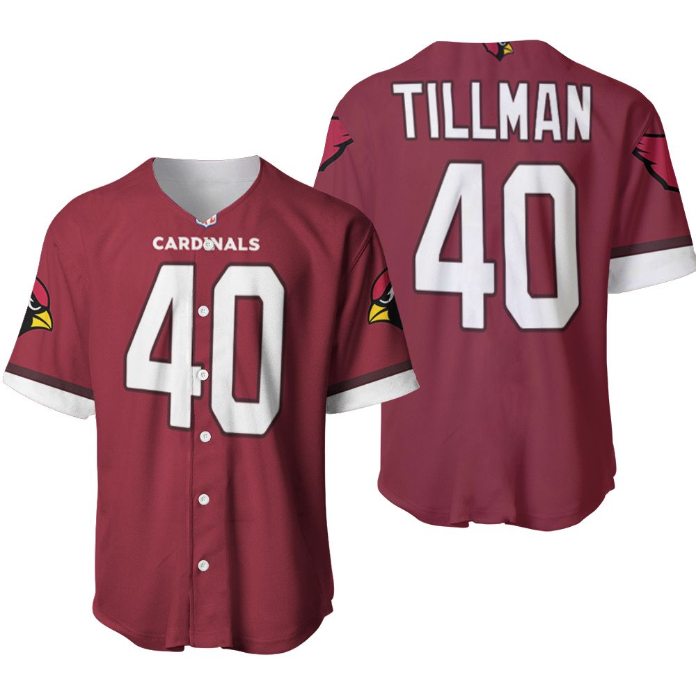 Arizona Cardinals Pat Tillman #40 NFL 2019 Draft First Round Pick Game 3D Designed Allover Gift For Arizona Fans Baseball Jersey