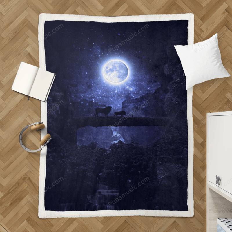 the lion king moonlight – Movies Sherpa Fleece Blanket