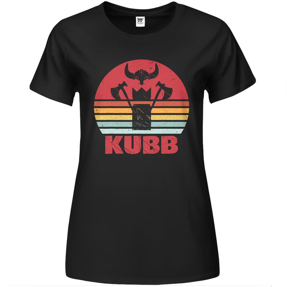 Vintage Kubb Motive Viking Game Viking Chess Retro Graphics Premium Womens Tshirts