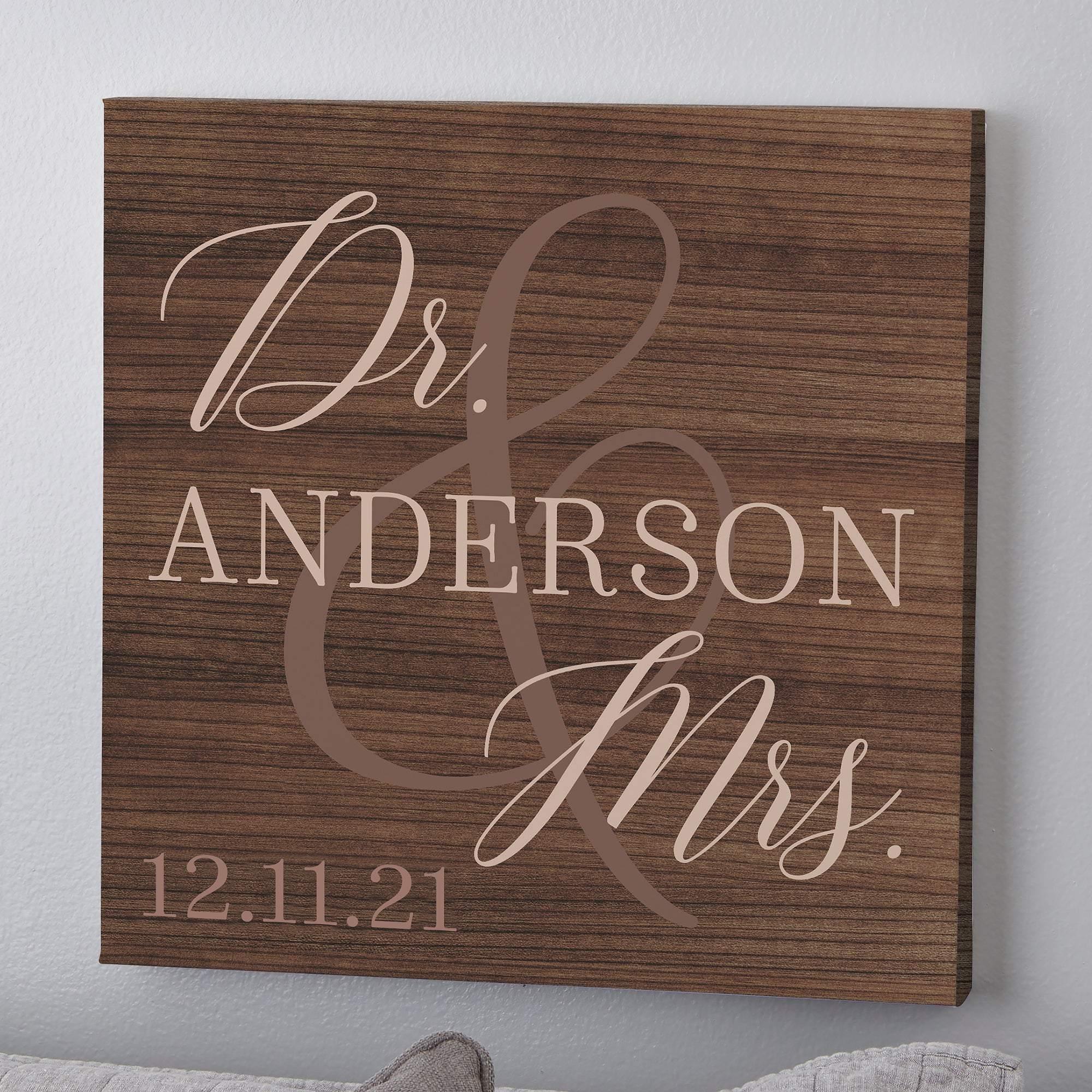 [Personalized Name & Date] Married Couple – Perfect Gift Couple , Gift For Married, Gift For Home Decor, Best Idea Gift – Matte Canvas, Wall Art, Canvas Prints