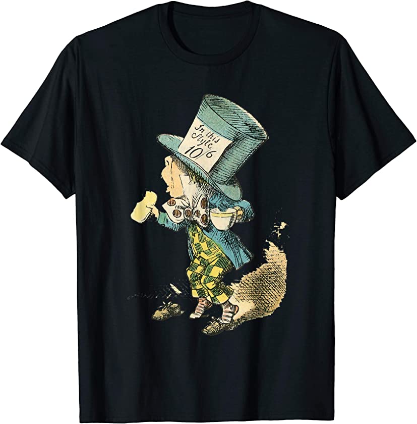 Alice in Wonderland Mad Hatter Vintage Illustration T-Shirt