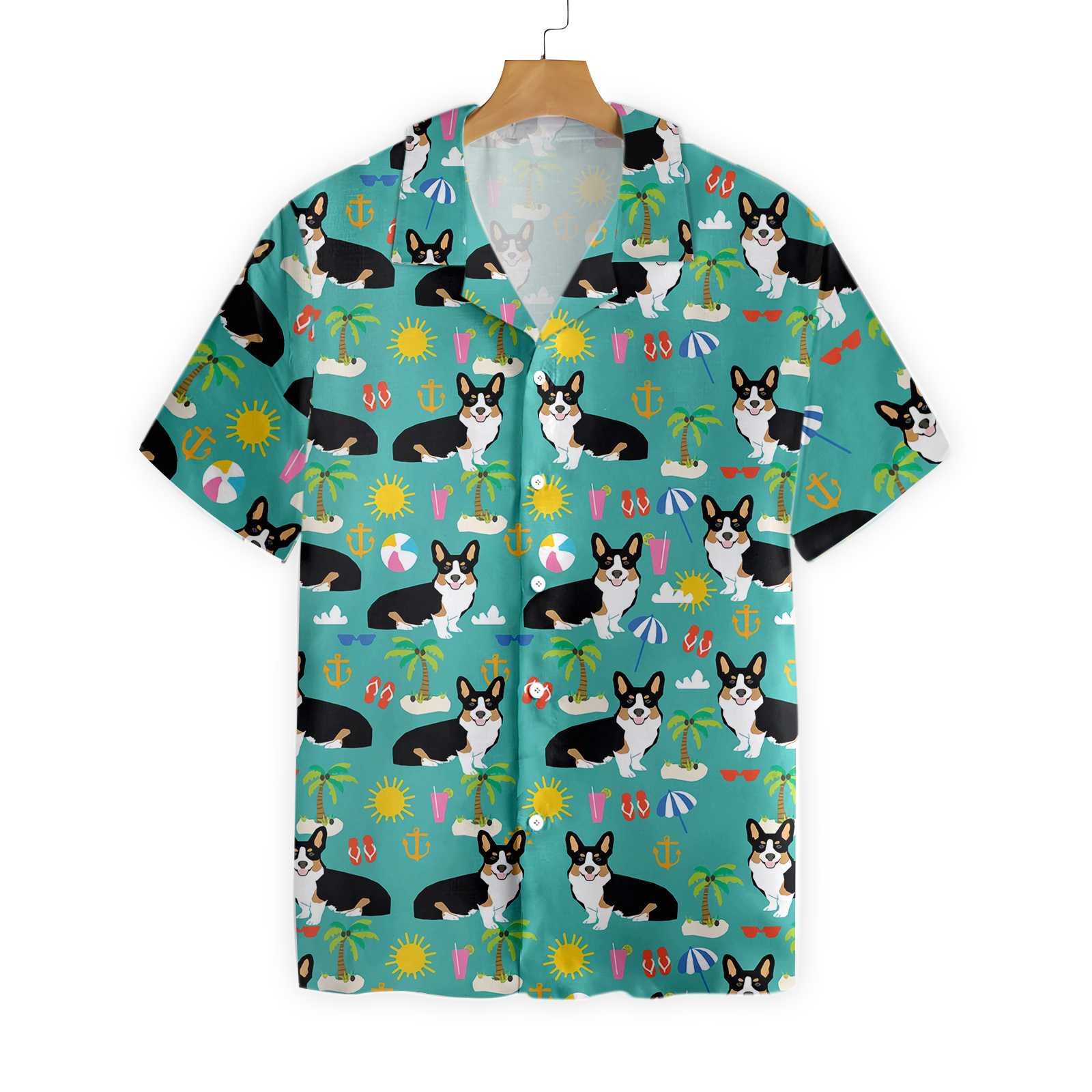 Corgi On The Beach Hawaii Shirt Ha16292