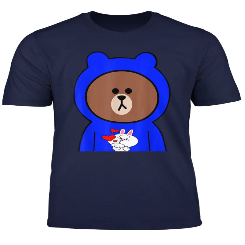 Cute Brown Bear Cony Bunny Rabbit Lovers Love And Kisses T Shirt