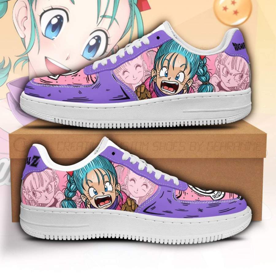 Bulma Air Sneakers Custom Dragon Ball Anime Shoes Fan Gift PT05