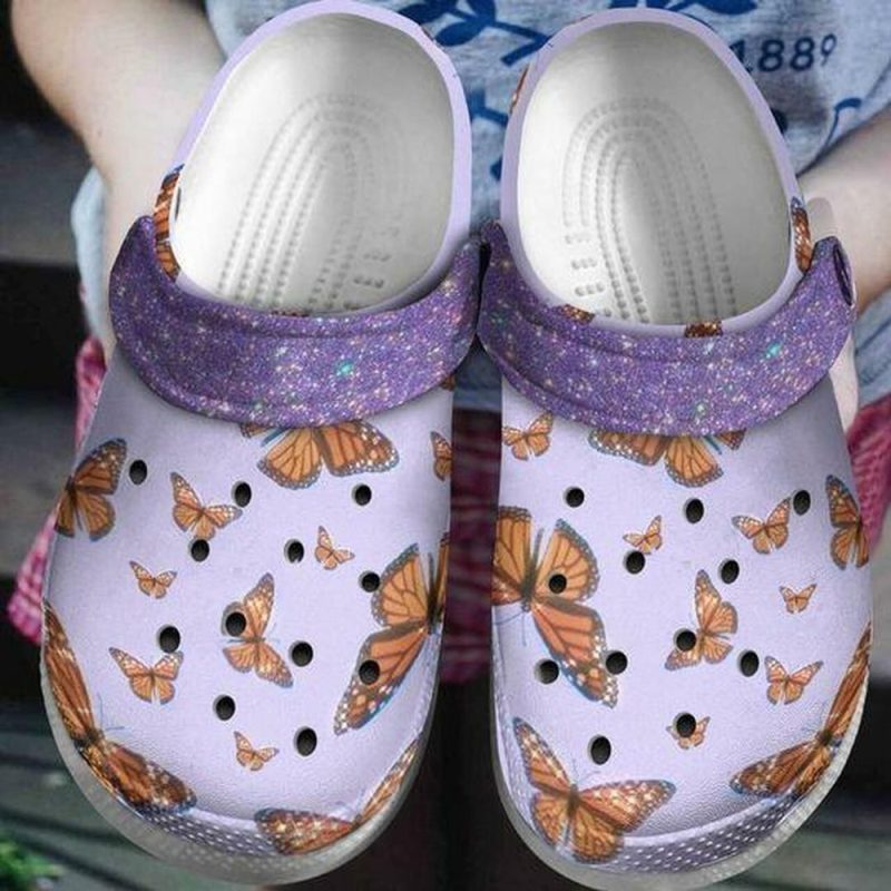 Full Cute Butterfly Personalized 202 Gift For Lover Rubber clog Shoes Comfy Footwear