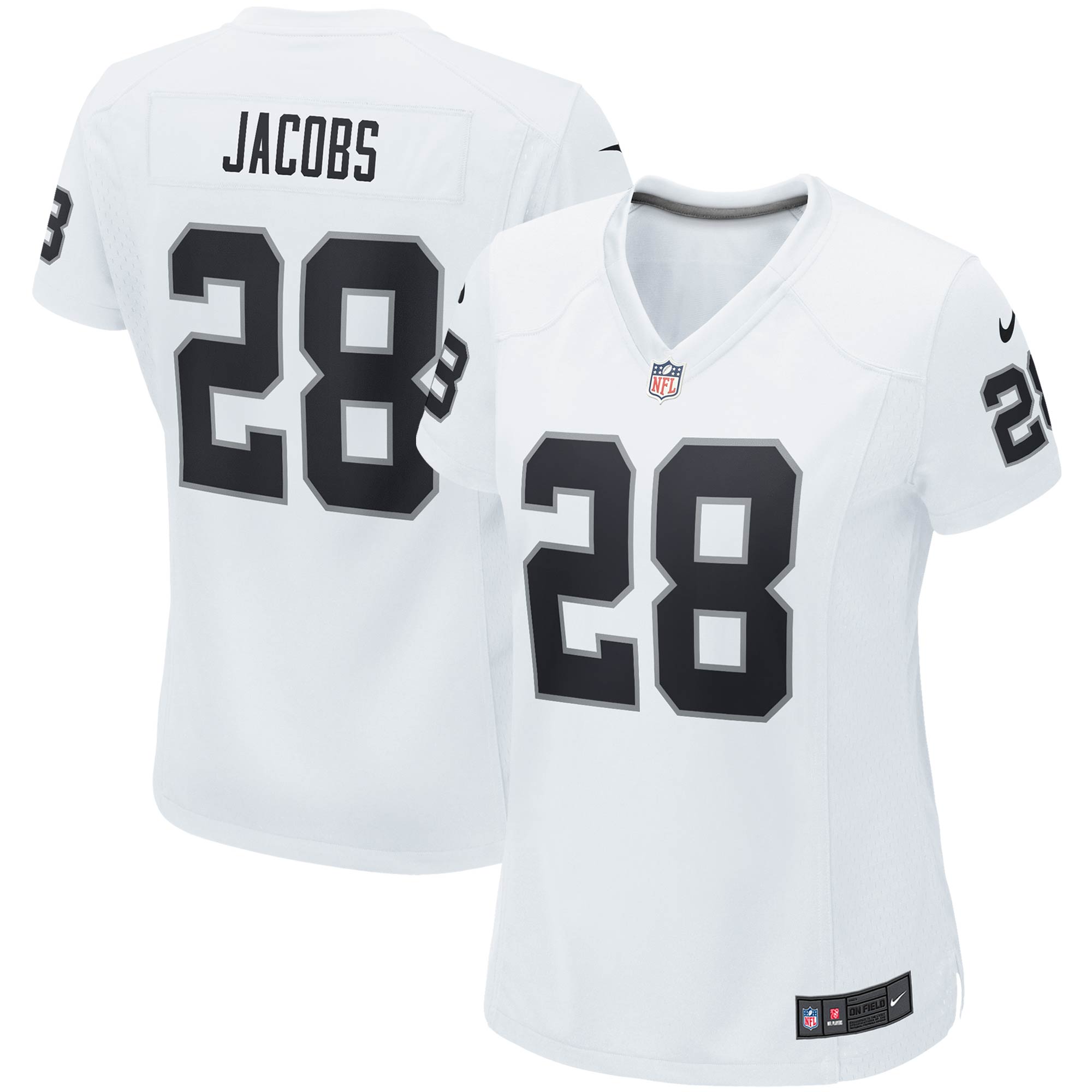 Women’s Las Vegas Raiders Josh Jacobs White Player Game Team Jersey