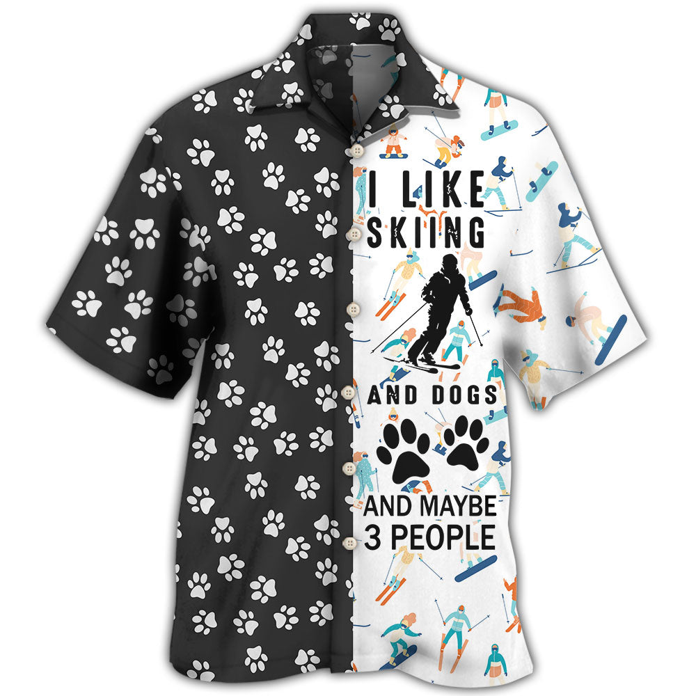 Skiing I Like And Dogs Hawaii Shirt Ha108725