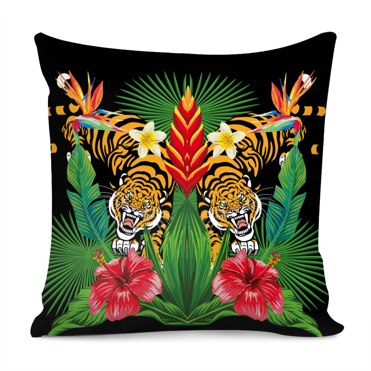 Tigers In The Wild. Pillow Cover