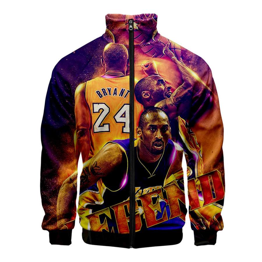 3D Printed Unisex Kobe Hoodie Zip Up Jacket Sweatshirt