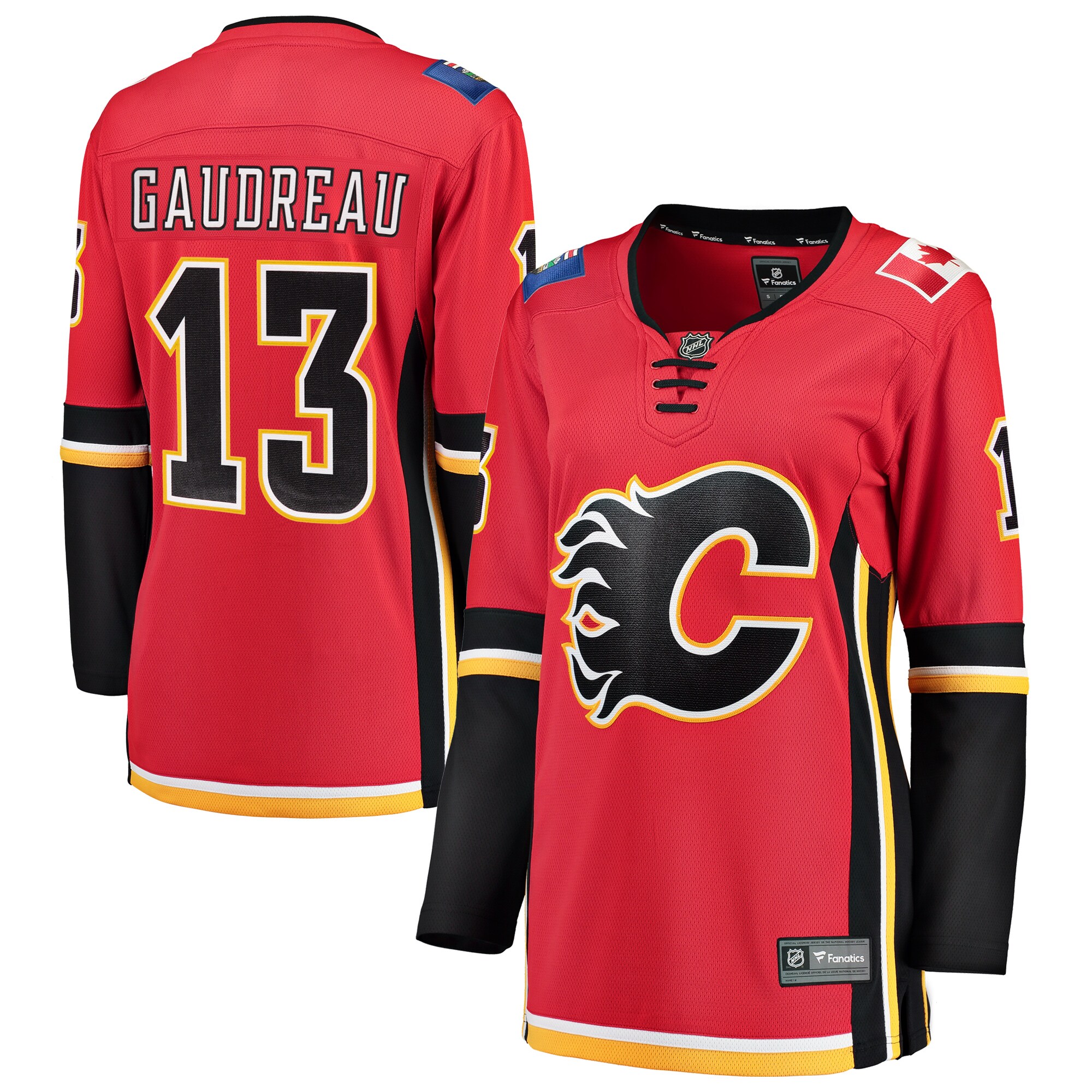 Women's Calgary Flames Johnny Gaudreau Red Home Breakaway Player Jersey