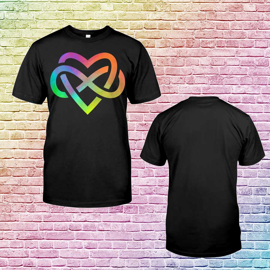 Polyamory Shirt, Lgbt Polyamory Infinity Heart T-Shirt, Polyamory Gift, Pride T Shirts