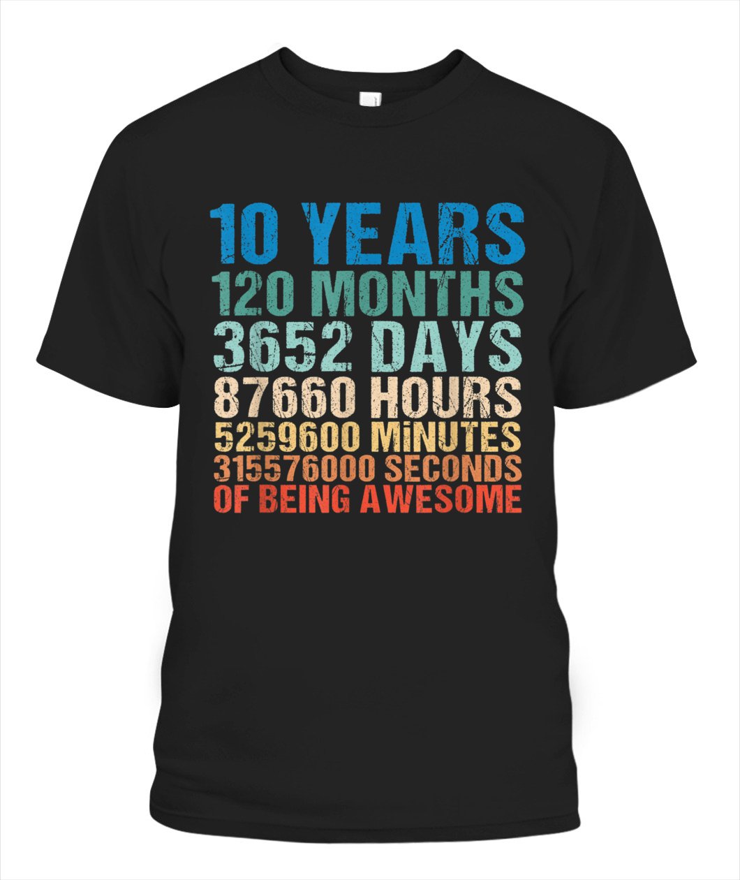 10 Years Old 10th Birthday Vintage Retro 120 Months Customize Any Ideas, Personalized T-shirt, Hoodie Adult, Kid, Unisex