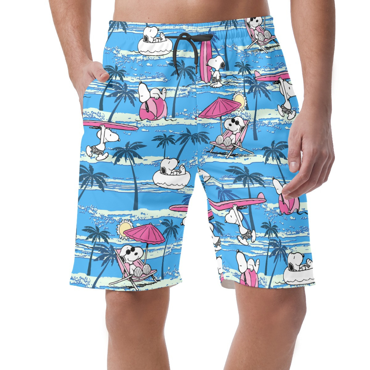 Cool Snoopy The Peanuts Tropical Hawaii Shorts Summer Men Ha91836