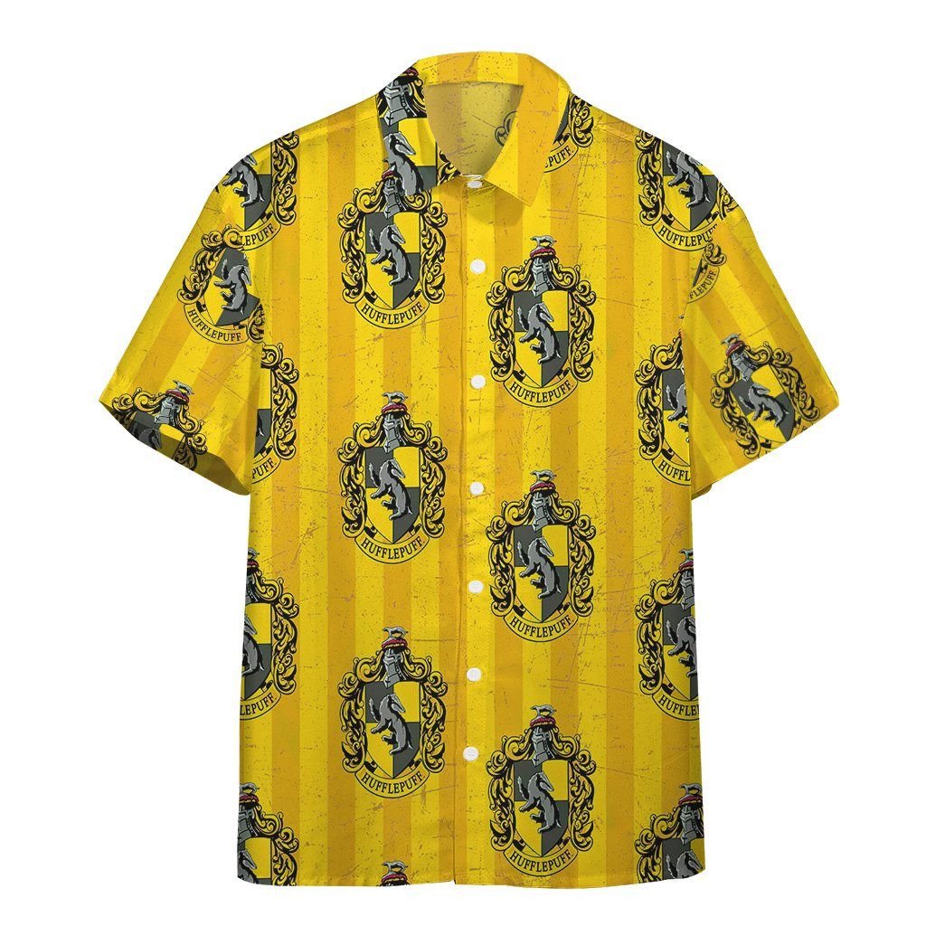 Hufflepuff House Pride Crests Harry Potter All Over Print Hawaii Shirt Yellow Ha33212