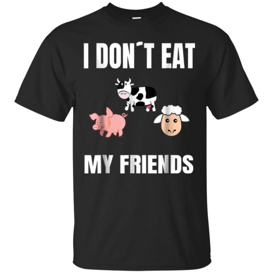 AGR I Dont Eat My Friends Tshirt Funny Vegan Tee Vegetarian Jaq T-shirt