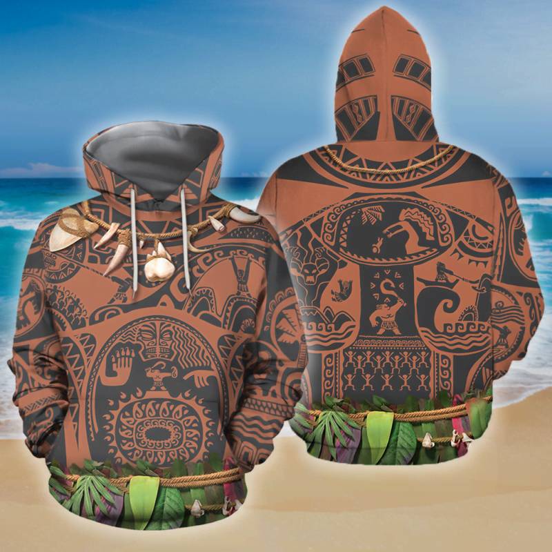 3D All Over Printed Maui Moana Hoodie