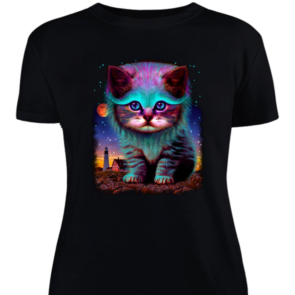 Space Galaxy Cat Women Shirt, Best Gift For Cat Lover – Trending Personalized