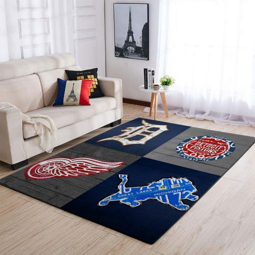 Detroit Tigers Area Rugs, Detroit Pistons Area Rug, Detroit Red Wings Area Rug, Detroit Lions Area Rugs Living Room Carpet Local Brands Floor Decor The Us Decor