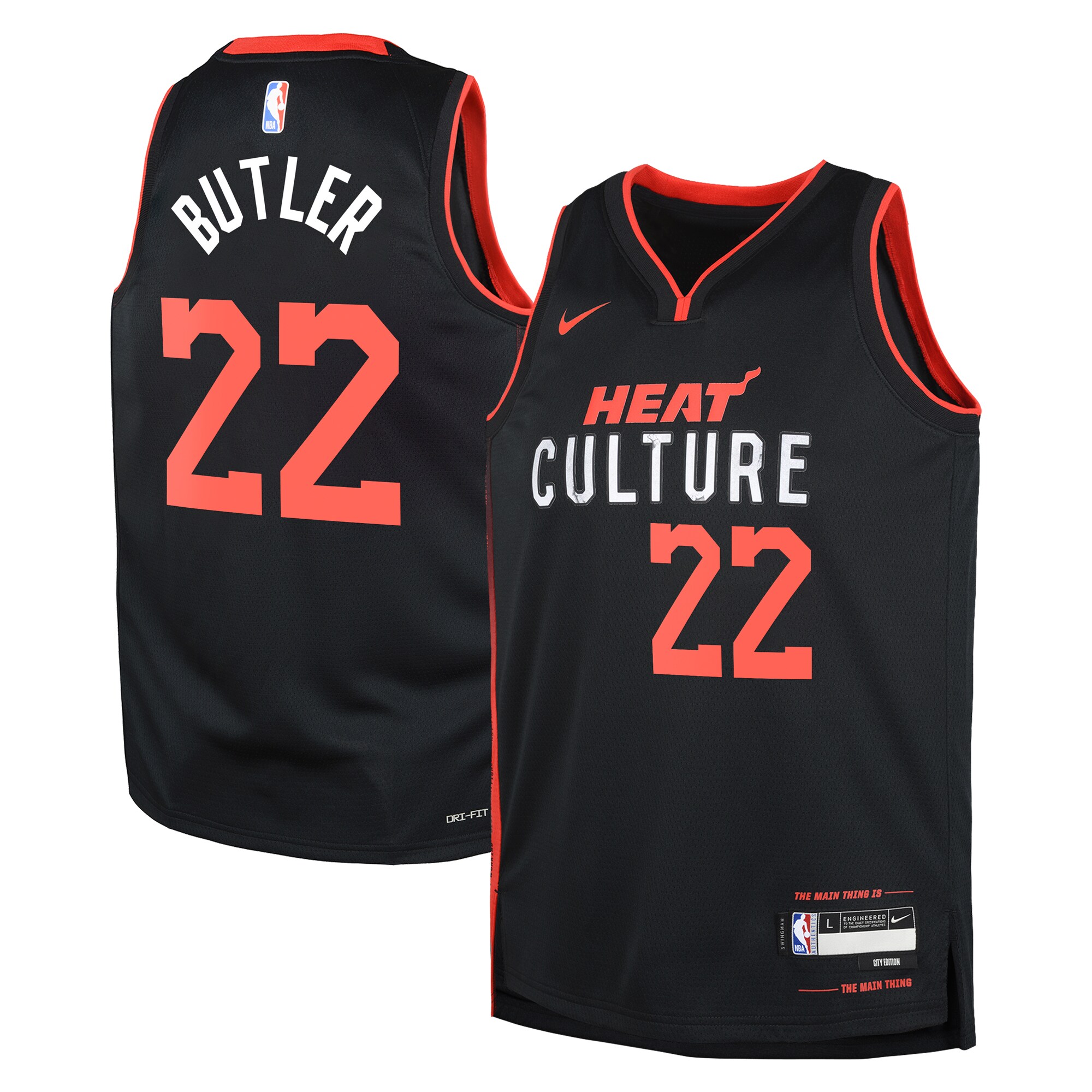 Miami Heat City Edition Swingman Jersey 23 – Black – Jimmy Butler – Youth