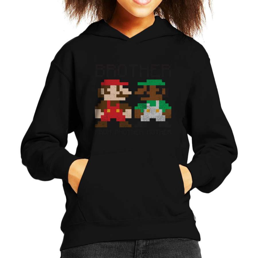 Super Mario Brother From Another Mother Kid’s Hooded Sweatshirt
