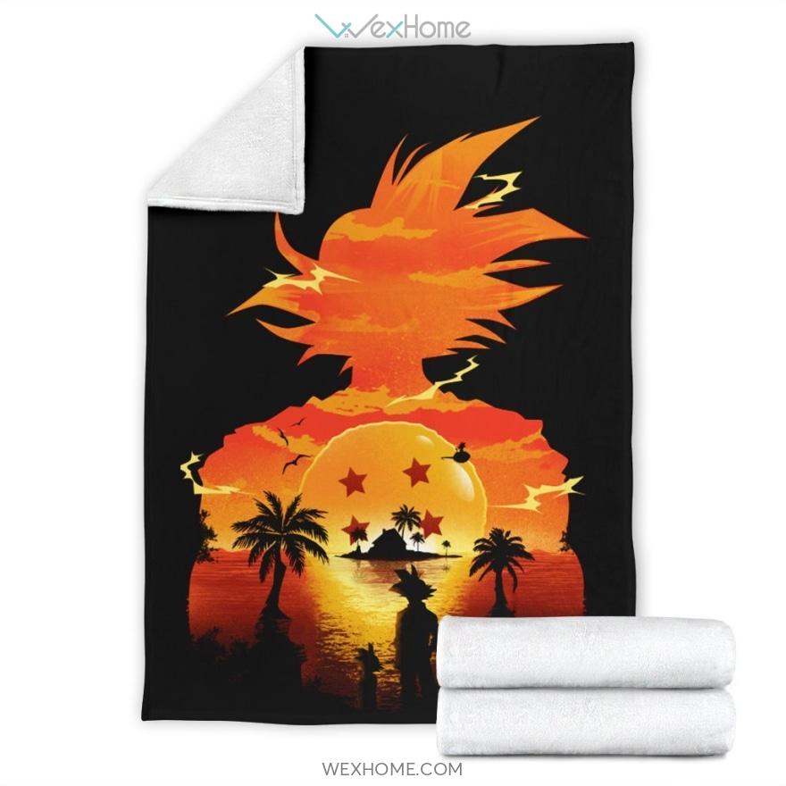 Sunset Goku Dragon Ball Super Anime Premium Blanket