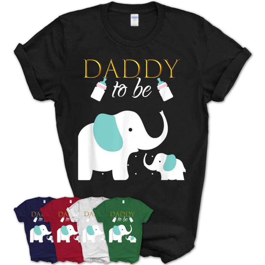 Mens Dad To Be Elephant Baby Shower For Boy Shirt Outfit Tee – Teezou Store