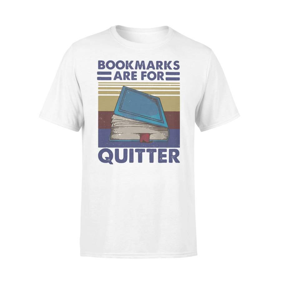 Bookmarks Are For Quitter Reading Vintage Retro T-shirt