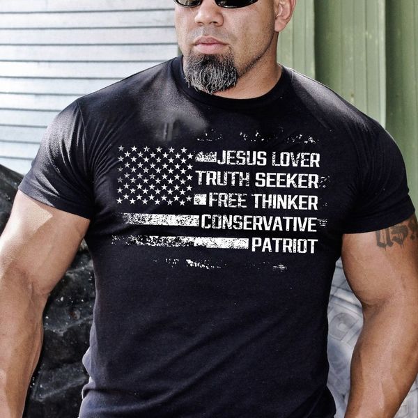 Gift For Men, Jesus Lover, Truth Seeker, Free Thinker, Conservative, Patriot T-Shirt