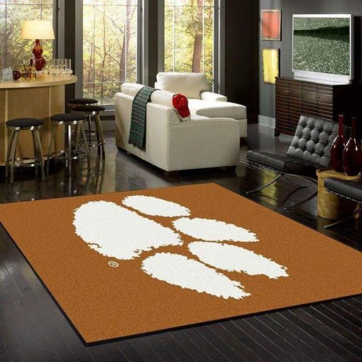 Clemson Tigers Area Rug Living Room Rug Home Decor Football Floor Decor Rb7A8E7E6883