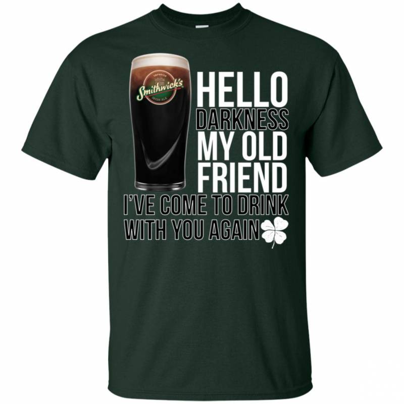 Hello Darkness My Old Friend Shamrock Smithwick’s Irish Ale Beer T-Shirt