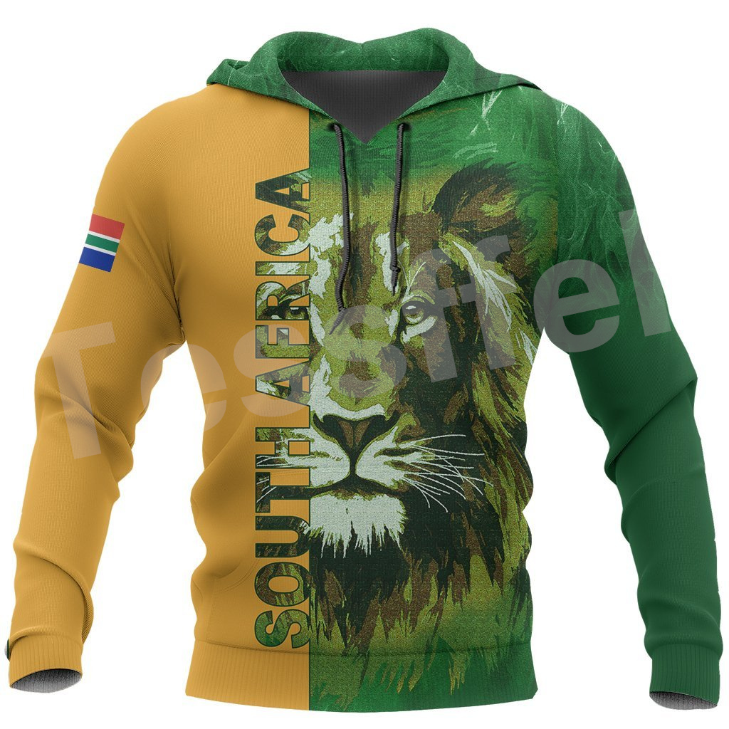 Tessffel NewFashion County Animal South Africa Flag Springbok Retro Tracksuit 3DPrint Men/Women Harajuku Casual Funny Hoodies 36 alx