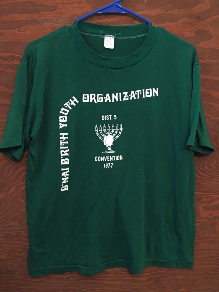 Vintage Des Ann Es 1970 B Nai Rith Organisation Convention 1977 Vert Shirt